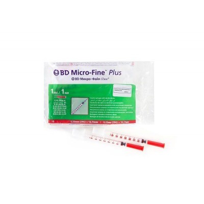 Шприц BD инсулин микро-файн+ 1мл №10 (U40 G30 0,3х12,7)