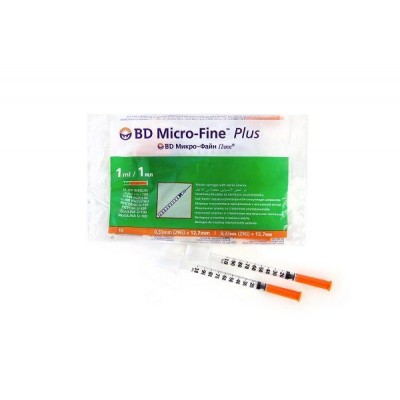 Шприц BD инсулин микро-файн+ 1мл №10 (U100 G30 0,3х12.7)